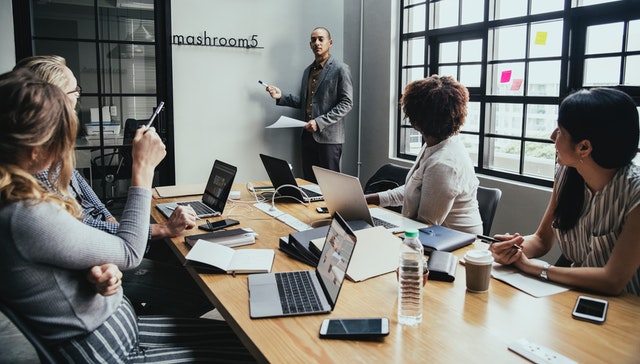 corporate meeting room for training employees